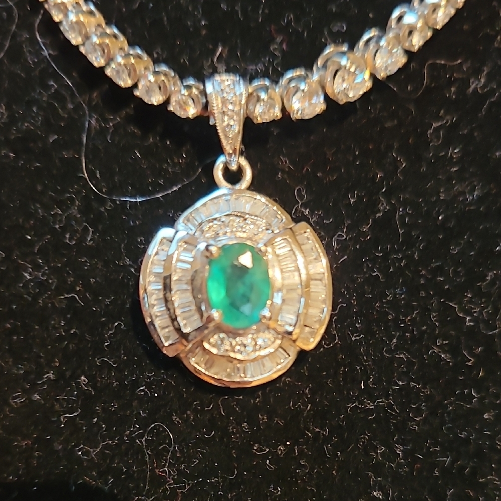14k Emerald And Diamonds